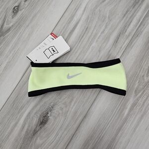 Nike Neon Yellow & Black Fleece Workout Headband